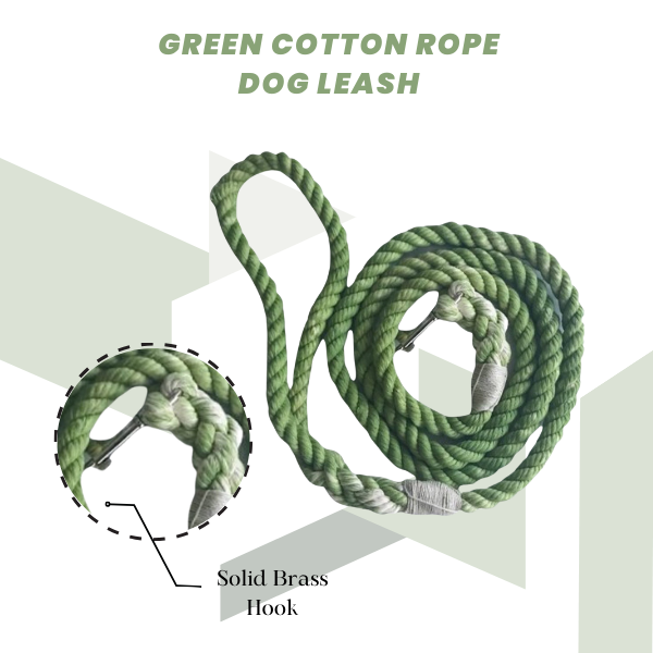 Green Ombre cotton Leash