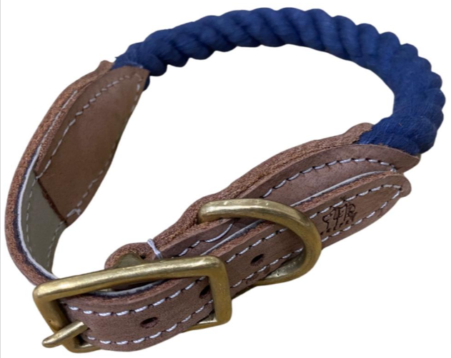 Blue-Ombre-Braided-Rope-Dog-Collar.