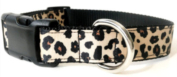 Leopard-Design-Adjstable-Nylon-Dog-Collar