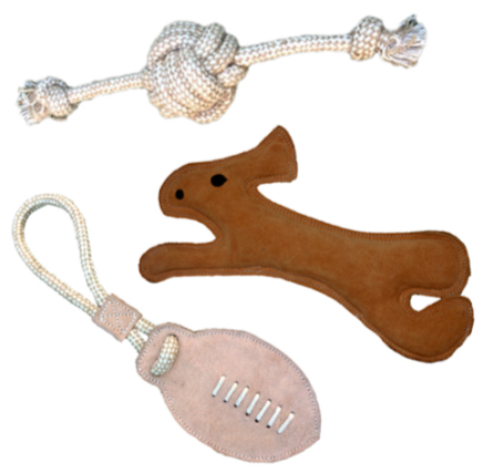 are leather dog toys safe