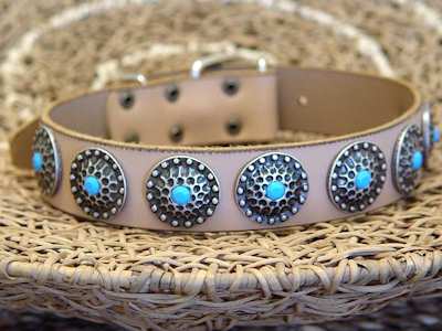 designer-leather-dog-collar-with-turquoise-stud
