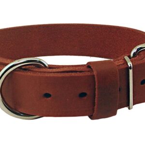 light-brown-polain-leather-dog-collar