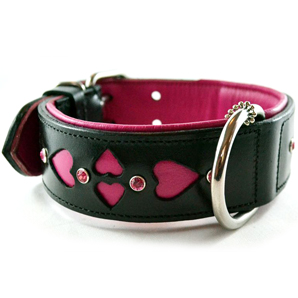 pink-and-black-leather-designer-dog-collar