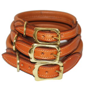 stylish-and-comfort-tan-leather-dog-collar